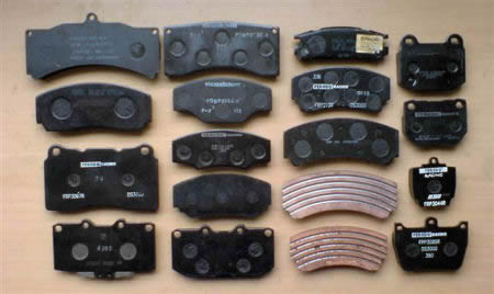 Collection of WRC braking disc pads